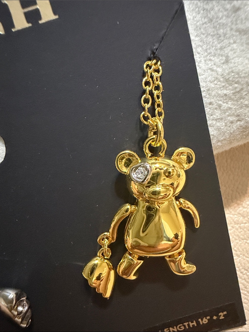 COACH Teddy Bear Friendship Necklace (16) - Picture 3 of 5